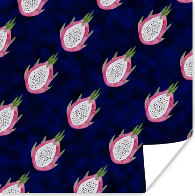 Produktbild von MuchoWow® Poster Drachenfrucht - Obst - Tropisch 50x50 cm - Wohnzimmerdekoration