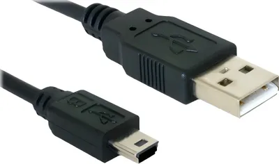 Produktbild von DeLOCK 82311, 3 m, USB A, Mini-USB B, USB 2.0, Männlich/Männlich, Schwarz