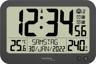 Obrázok produktu pre Technoline WS 8026, Digitálny budík, Obdĺžnik, Čierna, LCD, 223 mm, 148 mm