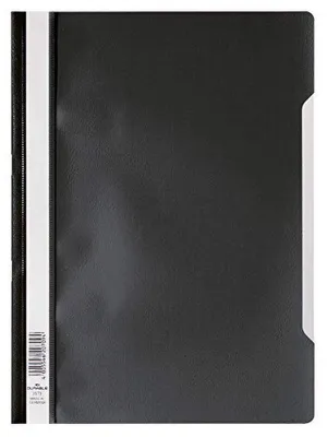 Immagine prodotto di Custodia trasparente resistente (formato A4 standard, in PP), confezione da 25 pezzi, colore nero, codice prodotto: 252301