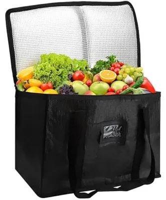 Obrázek produktu pro Velká skládací chladicí taška 43 x 30 x 31 cm, Izolovaná taška, Termo taška, Chladicí taška do auta, Chladicí tašky a boxy, Chladicí taška, Skládací