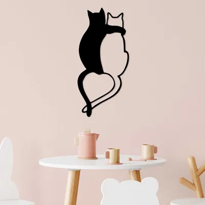 Produktbild von Wallity, Love- SKL2513, Schwarz, Sonstige Wohndekorationen, 33 x 70 cm, 100% Metall (Dicke: 1