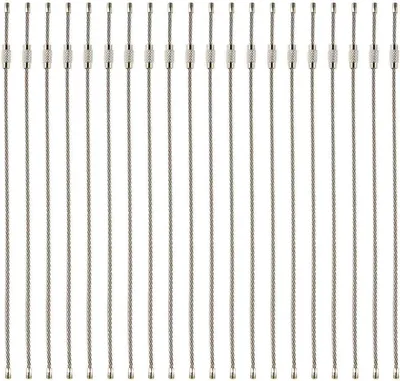 Edelstahl Schlüsselanhänger Kabel Schlüsselanhänger Draht Schlüsselanhänger Twist Barrel (20 Stück)