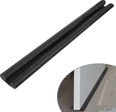 Produktbild von EINFEBEN Zugluftstopper fuer Tueren 1er Set in Schwarz - Zuschneidbar - Doppelseitige Schutz vor Zugluft - Tuerdichtung, 93cm