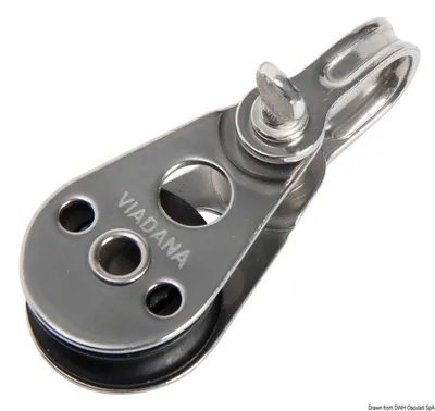 Immagine prodotto di Blocco singolo in acciaio VA per funi metalliche 25x4 , 1 pezzo