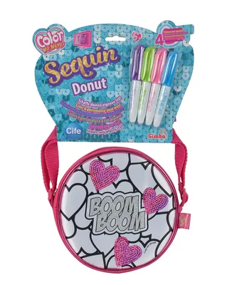 Produktbild von Simba Color Me Mine Sequin Donut 15 cm, Kindertasche selbst bemalen