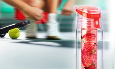 Image de Gourde Asobu Flavour It 2 Go rouge avec filtre