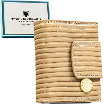 Obrázok produktu pre Peterson dámska peňaženka bežová RFID koža 10,5x8,5 cm