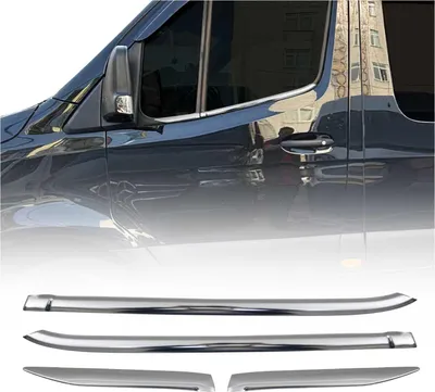 Zdjęcie produktu dla Listwy przyszybowe do Mercedes Sprinter 907 910 2018-2025 chrom 4szt