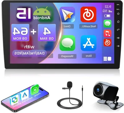 Produktbild von Autoradio – Multimediasystem – 2-DIN Stereoanlage – DAB+ FM AM Radio – 9-Zoll Touchscreen – Android 15