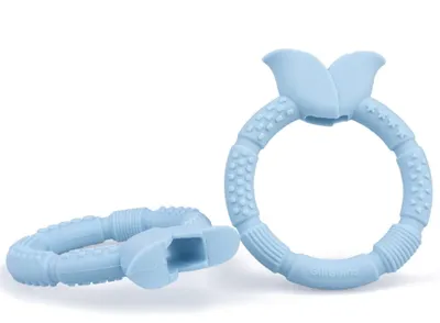 Produktbild von Beißring Baby KinderBeißring Gili Gums Blume Blau
