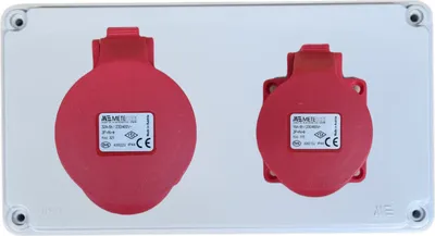Produktbild von IP44 Stromverteiler Verteilerkasten Sicherungskasten 1x 16A IP44_1x 32A IP44_40202005_Ohne Kabel