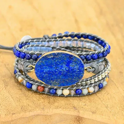 Produktbild von Wickelarmband Lapislazuli II