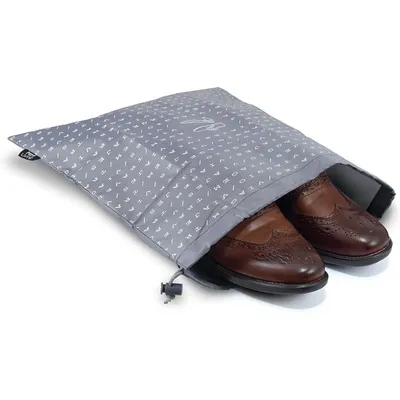Produktbild von Domopak 909060, Weiche Kleidungsaufbewahrungstasche, Grau, Weiß, Polyester, Schnürverschluss, 36 cm, 40 cm
