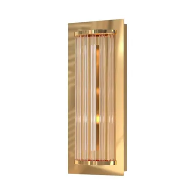 Image de Applique murale LED CALLY dorée 10 W, nuances de blanc, 1 700 lm, verre, dimensions : 38 x 16 x 7,1 cm, IP20, Zuma Line