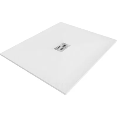Zdjęcie produktu dla Mexen Hugo brodzik prostokątny SMC 110 x 100 cm, biały, maskownica inox - 42101011-X