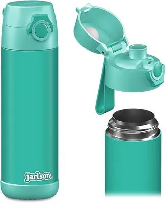 Productafbeelding van Kinder Drinkfles Roestvrijstaal Thermosfles 500 ml BPA-Vrij Turquoise