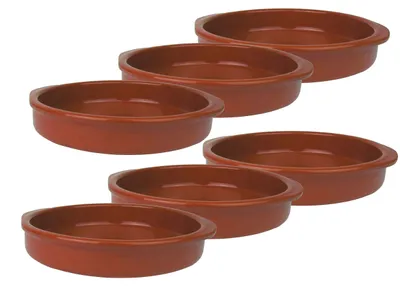 Image de Ensemble de 6 petites assiettes de tapas méditerranéennes en céramique