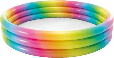 Produktbild von INTEX 58449NP - Planschbecken - Rainbow Ombre (168x38cm) Pool 3-Ring
