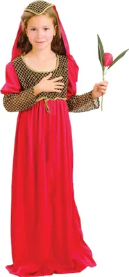 Immagine prodotto di Costume da principessa Bristol Novelty per bambina con copricapo BN1000 (S) (rosso/oro)