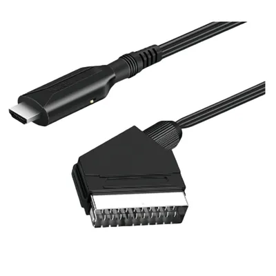 Produktbild von 1m SCART zu auf HDMI Konverter Kabel, Video Audio Adapter, Wandler für DVD HD TV