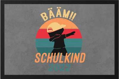 Produktbild von Bääm! Schulkind 2022 Fußmatte  Einschulung Geschenkidee Schulanfang Schuleinführung Dab