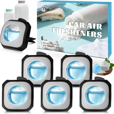 Produktbild von Luftfrischer Lüftungsclip, Babypuder, 6 Stück x 4 ml, für Auto