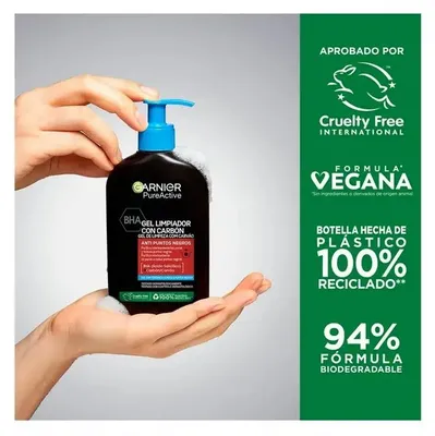 Productafbeelding van Garnier Pure Active gezichtsreiniger met houtskool, 250 ml