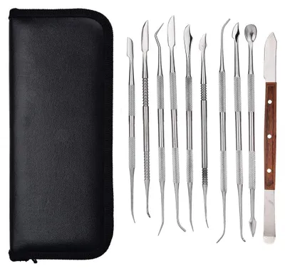 Wachsmodellierwerkzeuge-Set, 10-tlg., Metall, für Schmuckdekoration