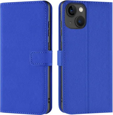 Produktbild von Conie Klapp Tasche für iPhone 14 Plus Kartenfach Rundumschutz Hülle in Blau