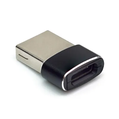 Produktbild von USB-C 2.0 Adapter, C Buchse - A Stecker, kompakte Bauform, schwarz