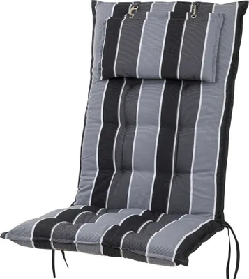 Produktbild von Auflage Hochlehner Monte 20208-710 grau gestreift 119x50x8 cm Sun Garden