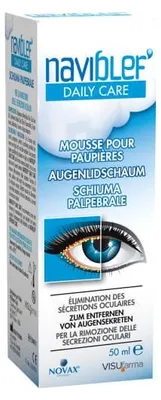 Produktbild von NAVIBLEF DAILY CARE – Reinigungsschaum zur Entfernung von Augenflüssigkeiten von Augenlidern und Wimpern, 50 ml