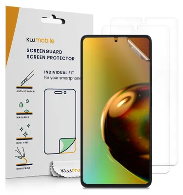 Produktbild von kwmobile 3x Displayschutzfolie kompatibel mit Xiaomi Redmi Note 12 Pro+ 5G / Note 12 Pro 5G Folie - klare Schutzfolien Set in transparent