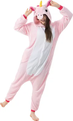 Produktbild von Katara 1744 -  Einhorn rosa S (145-155cm), Jumpsuit, Onesie, Karneval, Overall, Party, Karnevals-Kostüm, Verkleidung zum Fasching, Schlafanzug, Hausanzug, Jogginganzug, Cosplay, Tierkostüm für Erwachsene