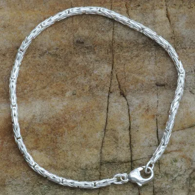 Produktbild von Silberkette Königskette Länge 19cm - Breite 2,3mm - 925 Silber