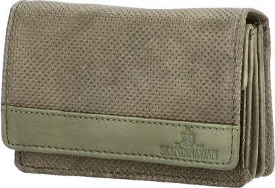 Produktbild von The Skandinavian Brand Damen Leder Geldbörse Quer  Green