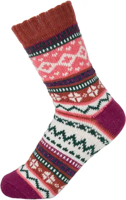 Produktbild von styleBREAKER Damen Norweger Socken mit winterlichem Norweger Muster, warme Stricksocken, One Size 37-41, 1 Paar 08030016