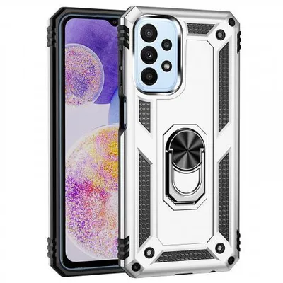 Produktbild von Armor Hülle Für Samsung Galaxy A23 5G (Glas-Variante) - Farbe: Silber - Modellkompatibilität: Für Samsung Galaxy A23 5G - Displayglas: Ohne 9H Displayglas