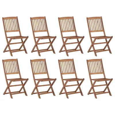 Produktbild von vidaXL Klappbare Gartenstühle mit Kissen 8 Stk. Massivholz Akazie