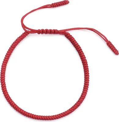 Produktbild von Uni-Armband, einfarbig, handgefertigt, Seil, geflochten, Glücksarmreif, Schmuck für Party-Rot