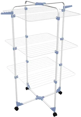 Produktbild von Gimi Modular 3, Wäscheständer, Stahl, Blau, Silber, 30 m, 3 Regale, 710 mm