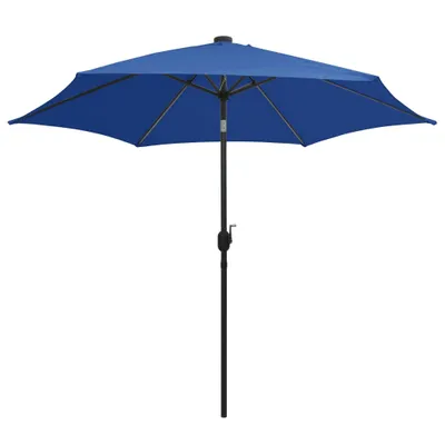 Produktbild von Möbel Sonnenschirm mit LED-Beleuchtung und Alu-Mast 300 cm Azurblau - Sonnenschirme CLORIS7914780