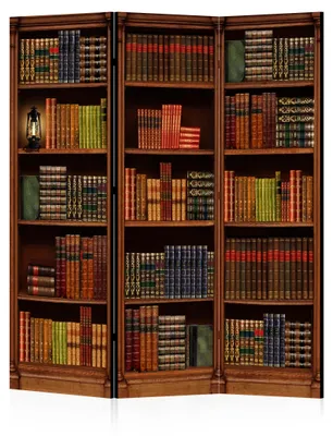Zdjęcie produktu dla LUMASOUL Parawan jednostronny, Przegroda do wnętrz, Retro Biblioteka, 135x172 cm