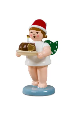 Produktbild von Weihnachtsengel mit Kuchen mit Krone Höhe ca. 6cm NEU