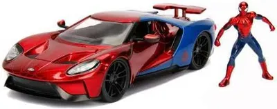 Produktbild von Jada Toys Marvel Diecast Modell 1/24 Spider-Man & 2017 Ford GT JADA99725