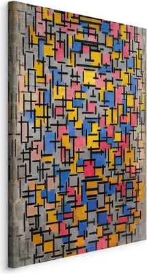 Obrázek produktu pro Obraz z netkaného plátna - Kompozice (Piet Mondrian) 60x90 cm Reprodukce l-G-10354-b-a