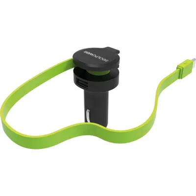 Produktbild von RealPower KFZ-Ladegerät Charger C 2400mA   1xUSB 1xUSB-C