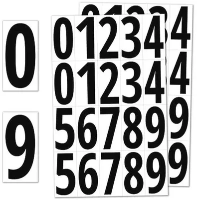 Produktbild von Famanu Nummerstickers Selbstklebende Etiketten mit 75 mm Zahlen - 200 Stück