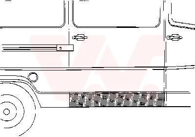 Produktbild von VAN WEZEL Seitenwand Reparaturblech passend für MERCEDES-BENZ T1 Kasten (602) T1 Bus (601) T1 Kastenwagen (601, 611) T1 Bus (602)